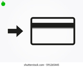 plastic card, icon, vector illustration eps10