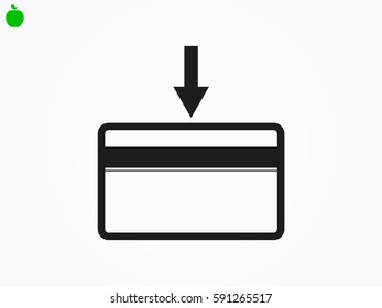 plastic card, icon, vector illustration eps10