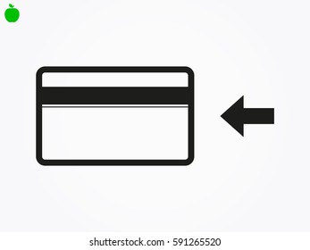 plastic card, icon, vector illustration eps10