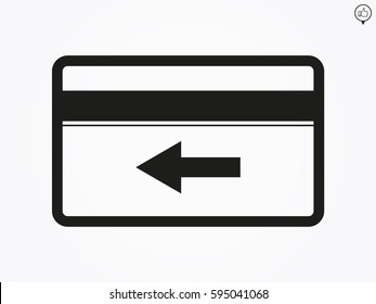 plastic card, icon, vector illustration eps10