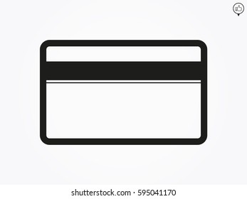 plastic card, icon, vector illustration eps10