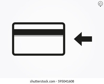 plastic card, icon, vector illustration eps10