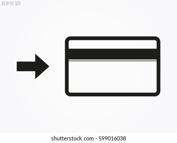 plastic card, icon, vector illustration eps10