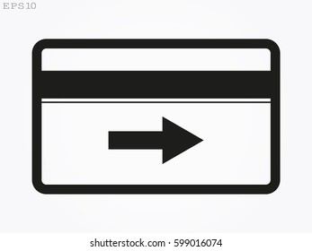 plastic card, icon, vector illustration eps10