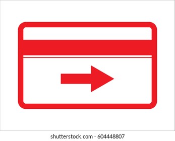 plastic card, icon, vector illustration eps10