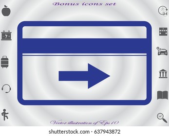 plastic card, icon, vector illustration eps10
