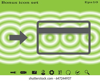 plastic card, icon, vector illustration eps10