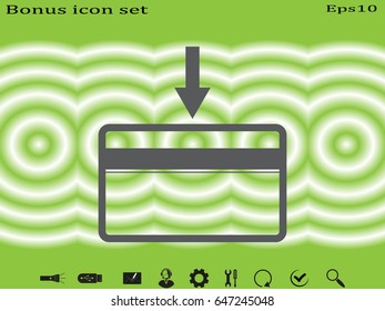 plastic card, icon, vector illustration eps10