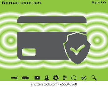 plastic card, icon, vector illustration eps10