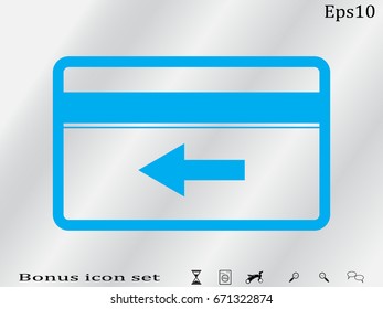 plastic card, icon, vector illustration eps10