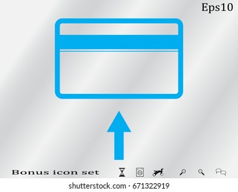 plastic card, icon, vector illustration eps10