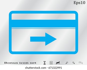 plastic card, icon, vector illustration eps10