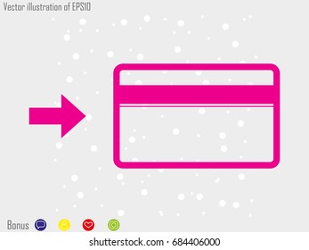 plastic card, icon, vector illustration eps10