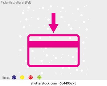 plastic card, icon, vector illustration eps10
