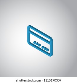 plastic card icon vector isolated on white background for your web and mobile app design, plastic card logo concept
