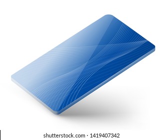 Plastic card isolated on white background. Vector illustration ready to use for your design. EPS10.	