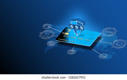 Plastic card payment or calculation as well as calculation on the Internet, double verification of card payment and payments on the Internet. Money cards security transfers and financial transactions.