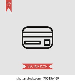 Plastic card vector icon illustration symbol