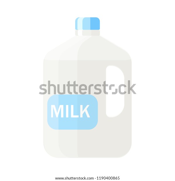 Plastic Carton Milk Vector Illustration Flat Stock Vector (Royalty Free ...