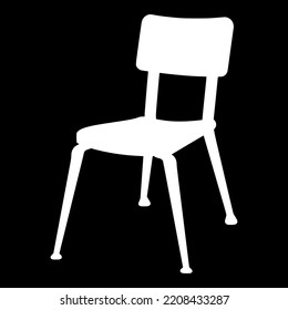 Plastic Chair Furniture Modern Creative Illustration Vector