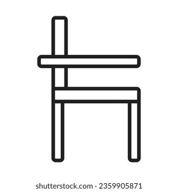 Plastic chair icon design for personal commercial use