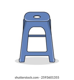plastic chair kursi plastik vector illustration