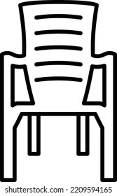 Plastic Chair Vector Icon. Can Be Used For Printing, Mobile And Web Applications.