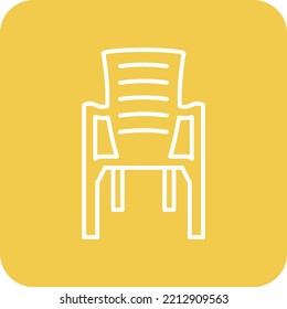 Plastic Chair Vector Icon. Can Be Used For Printing, Mobile And Web Applications.