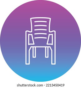 Plastic Chair Vector Icon. Can Be Used For Printing, Mobile And Web Applications.