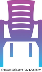 Plastic Chair vector icon. Can be used for printing, mobile and web applications.