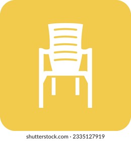 Plastic Chair vector icon. Can be used for printing, mobile and web applications.