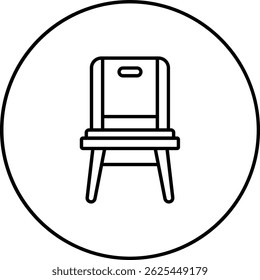Ícone vetorial de cadeira de plástico. Pode ser usado para impressão, aplicativos móveis e da Web.