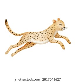Plastic cheetah model running fast pace