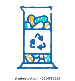 plastic chemical industry doodle icon sketch vector. plastic chemical industry sign. isolated symbol illustration