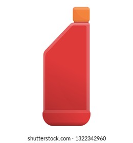 Plastic cleaner bottle icon. Cartoon of plastic cleaner bottle vector icon for web design isolated on white background