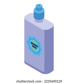 Plastic cleaner bottle icon isometric vector. Liquid detergent. Dish soap