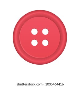 Plastic cloth button isolated on a white background