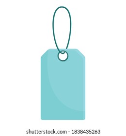 Icono de etiqueta de tela de plástico. Caricatura del icono vectorial de etiqueta de tela plástica para diseño web aislado en fondo blanco