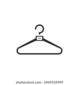 Plastic Clothes Hanger Filled Icon Vector Illustration