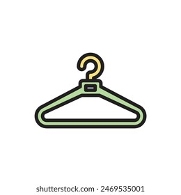 Plastic Clothes Hanger Icon Vector Illustration