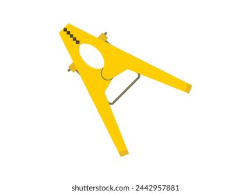 Pinza de tela de plástico. Ilustración plana simple.