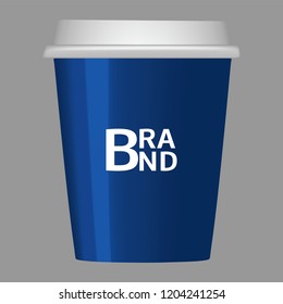 Plastic coffee cup icon. Realistic illustration of plastic coffee cup vector icon for web design