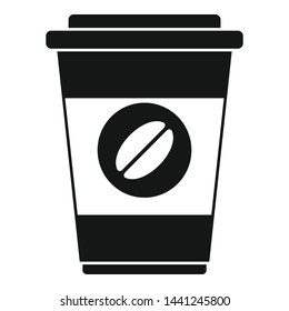 Plastic coffee cup icon. Simple illustration of plastic coffee cup vector icon for web design isolated on white background