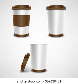 Plastic coffee cup template