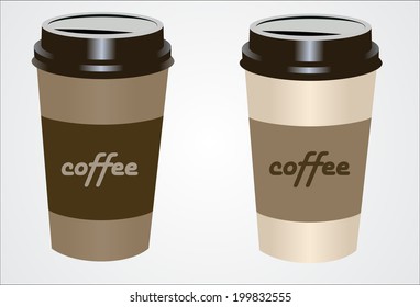 Plastic coffee cup templates