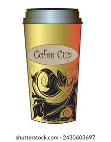 Plastic coffee cup templates with white background