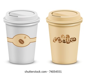 Plastic coffee cups with lid