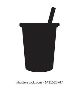 Plastic coffee-tea cup Isolated on white background. Vector illustration. - Vector