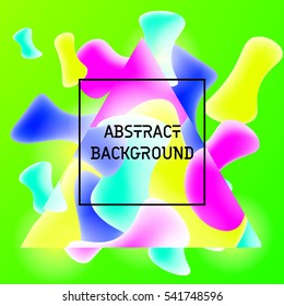 Plastic colorful abstract background of geometric shapes.Colorful triangle. With a square black frame.the pages of the web site