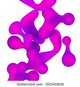 Plastic colorful shapes. Abstract background